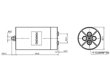 Condensador de polipropileno metalizado con filtro DC-LINK MKP-DL