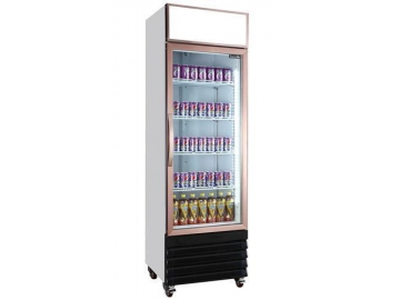 Expositor de bebidas con puerta de vidrio y estantes SGR-650