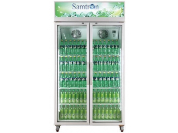 Expositor de bebidascomercial con sistema de refrigeración de montaje superior