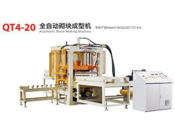 Máquina automática para fabricar bloques y ladrillos de hormigón, bloquera QT4-20