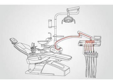 Unidad dental HY-C9A  (sillón dental integrado, motor TIMOTION, luz LED)