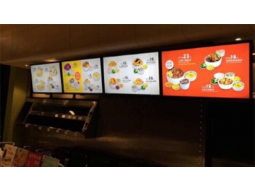 Tablero de menú digital en Jialeyuan Fast Food Restaurant