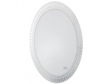 Espejo ovalado sin marco para baño