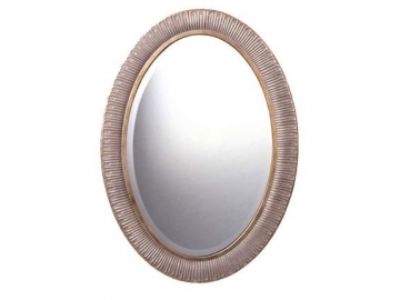 Espejo ovalado de pared con marco