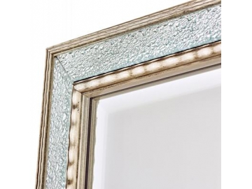 Espejo rectangular con marco de madera