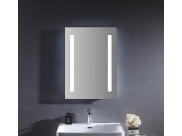 Espejo de pared sin marco con retroiluminación LED