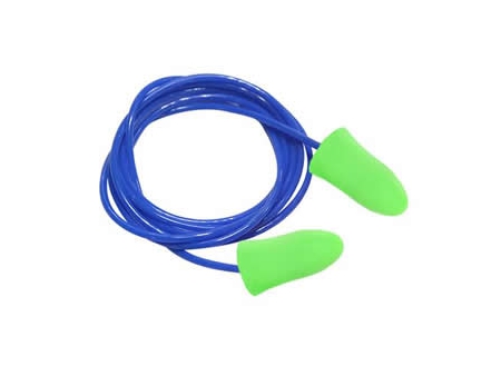 Tapón de oído de espuma de poliuretano con cordón, protector de oído EC-1006A-C PU