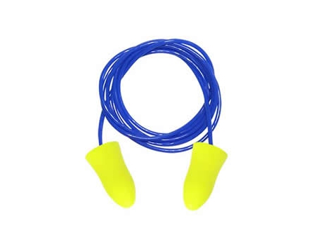 Tapón de oído de espuma de poliuretano con cordón, protector de oído EC-1006A-C PU
