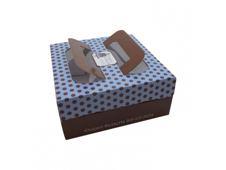 Caja para tortas con manija, caja bolsa