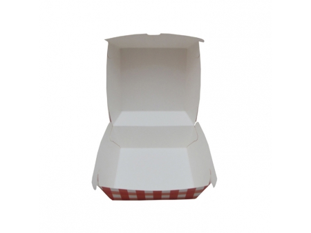 Caja para hamburguesas, caja de papel kraft personalizada