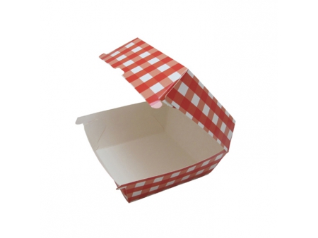 Caja para hamburguesas, caja de papel kraft personalizada