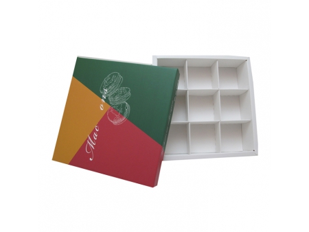 Caja para macarrones, cajas de papel blanco