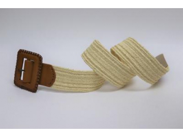 Cinturón rafia, cinturón de algodón trenzado