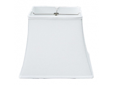Pantalla para Lámpara, con Forma Piramidal de Lino en Color Blanco   DJL0505