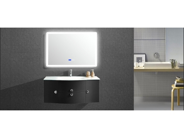 Mueble Vanitorio, con Espejo LED, en Color Negro - IL1905B