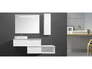 Conjunto Mueble de Baño, Modular con Lavabo sobre Encimera en Color Blanco - IL2610 IL2610