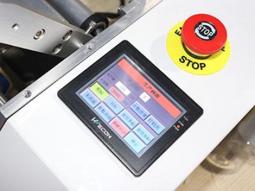 Máquina etiquetadora semiautomática con motor AS-C11 C (etiquetado de botellas redondas)