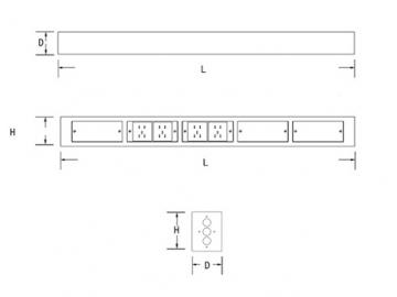 Canal de tensión para estantes rack de reactivos (doble cara)