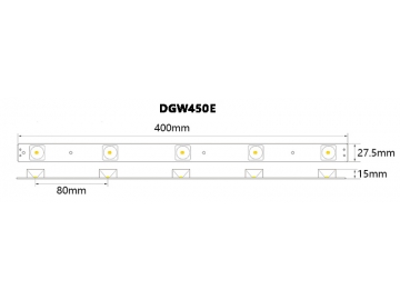 Tira LED rígida con iluminación lateral DGW450E / DGW451E / DGW452E
