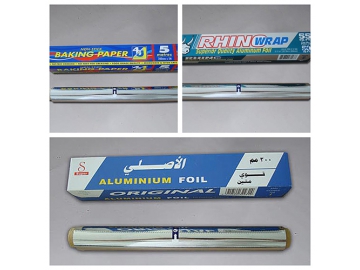 Rebobinadora para Papel Aluminio, con Etiquetadora