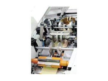 Máquina para producción de bolsas de papel con fondo cuadrado, tipo rollo continuo, serie SBH150B