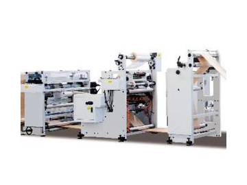 SBH150B DC01 TM01 Máquina para producción de bolsas de papel con fondo cuadrado, tipo rollo continuo (emparchado de película y corte a molde de ventana)
