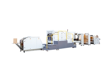 Máquina para hacer bolsas de papel con fondo cuadrado, tipo rollo continuo, SBH330B/450B