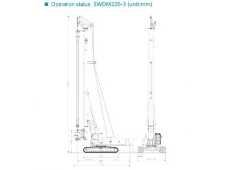Perforadora Rotativa, SWDM220-3; Perforadora Sobre Orugas