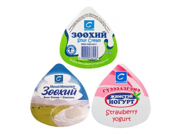 Tapas troqueladas para yogurt, queso y helado