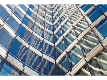 Fachada de vidrio estructural de aluminio