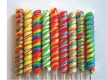Línea de producción de paletas de caramelo de colores