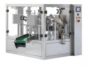 Máquina automática de envasado rotatorio de bolsas pre-fabricadas