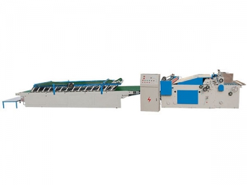 Máquina laminadora semiautomática de papel y cartón corrugado