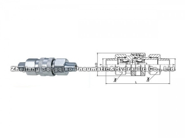 Acople hidráulico rápido de acero modelo cerrado LSQ-S3