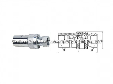 Acople hidráulico rápido de acero modelo cerrado LSQ-PK
