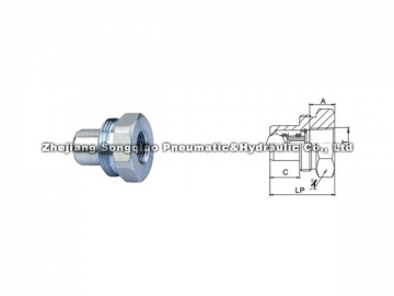 Acople hidráulico rápido de acero modelo con conexión roscada KZE-B