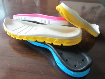 Molde de inyección de suela bicolor para zapato deportivo en goma EVA