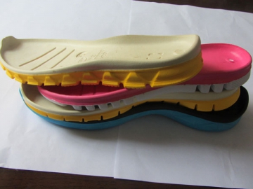 Molde de inyección de suela bicolor para zapato deportivo en goma EVA
