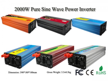 Inversor de onda senoidal pura de 2000 Watt 12V DC a 120V AC