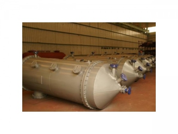 Vasija de presión, intercambiador de calor de alta presión y secador rotatorio ASME