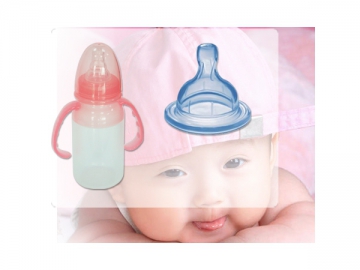 Caucho de silicona liquida LSR para chupos de bebe