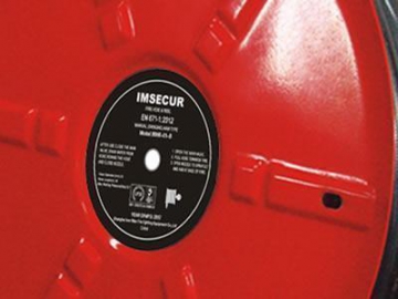 Carrete para manguera de incendios manual con manguera de 33mm / 25mm