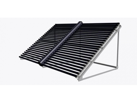 Colector solar con tubo de conexión horizontal