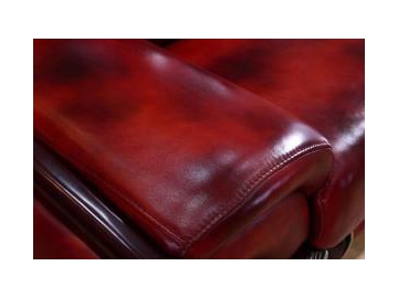 Sofá de piel estilo clásico europeo B010
