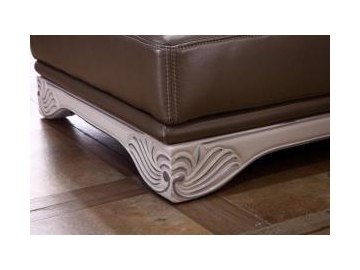 Sofá de piel estilo clásico europeo B011