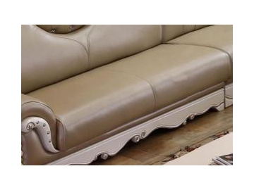 Sofá de piel estilo clásico europeo B013
