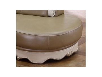 Sofá de piel estilo clásico europeo B013