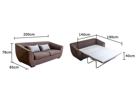 Sofá cama de tela plegable