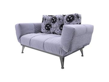 Sofá cama de tela con brazo plegable