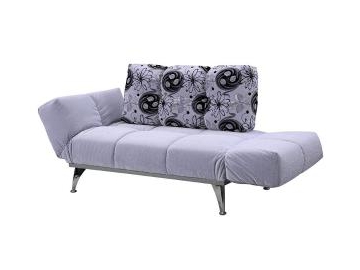 Sofá cama de tela con brazo plegable